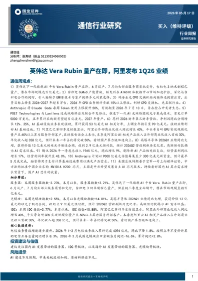 通信行业周报封面