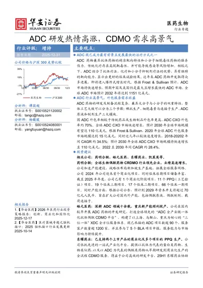 ADC 研发热情高涨，CDMO 需求高景气封面