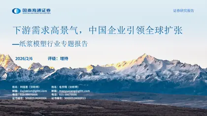 纸浆模塑行业研究报告封面