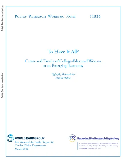 To Have It All? Career and Family of College-Educated Women in an Emerging Economy封面