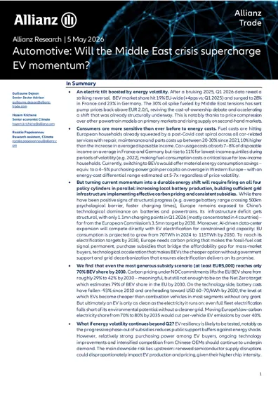 Automotive: Will the Middle East crisis supercharge EV momentum?封面