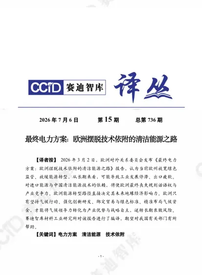 最终电力方案:欧洲摆脱技术依附的清洁能源之路封面