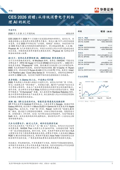 CES 2026 前瞻：从传统消费电子到物理AI 的跃迁封面