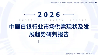 中国白银行业市场供需现状及发展趋势研判报告封面