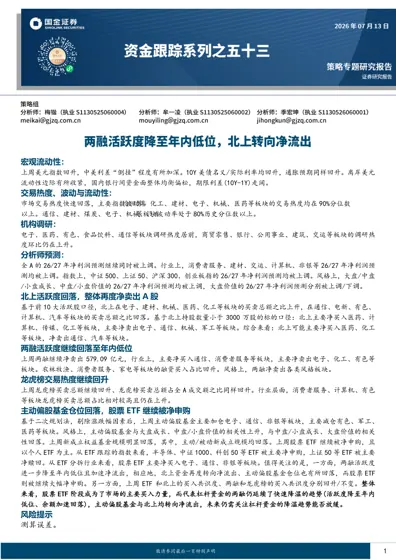 资金跟踪系列之五十三封面