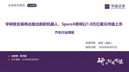 汽车行业周报封面