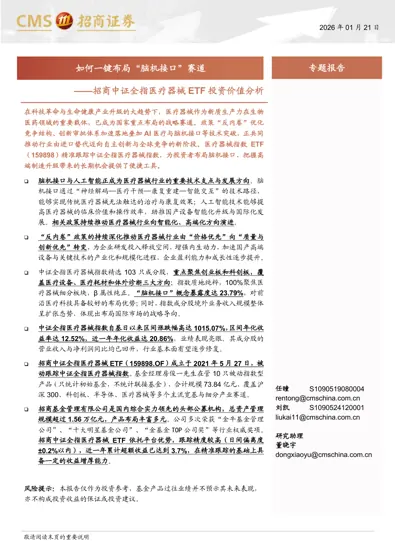招商中证全指医疗器械ETF投资价值分析封面