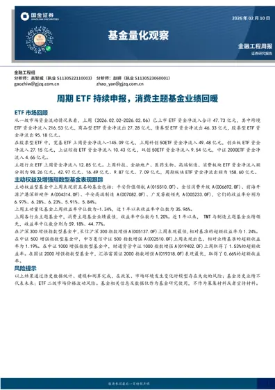 金融工程周报封面