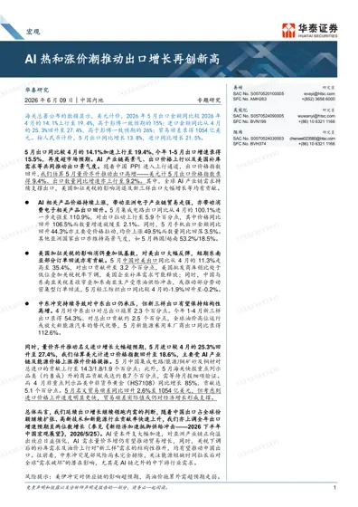 AI热和涨价潮推动出口增长再创新高封面