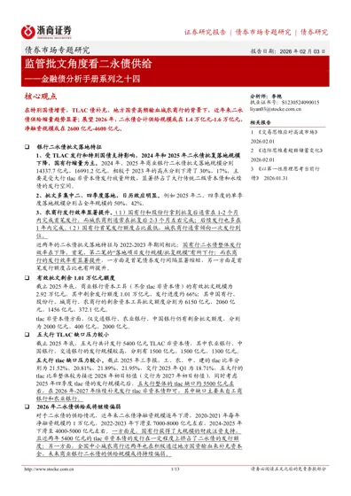 债券市场专题研究:监管批文角度看二永债供给——金融债分析手册系列之十四封面