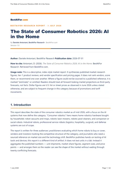 The State of Consumer Robotics 2026: AI in the Home封面