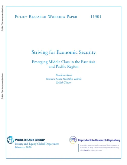 Striving for Economic Security: Emerging Middle Class in the East Asia and Pacific Region封面