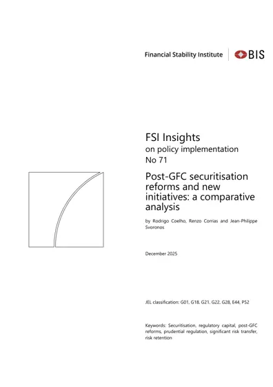 Post-GFC securitisation reforms and new initiatives: a comparative analysis封面