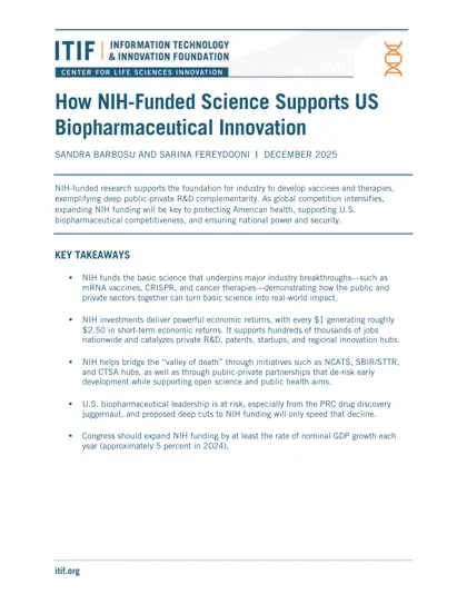 How NIH-Funded Science Supports US Biopharmaceutical Innovation封面