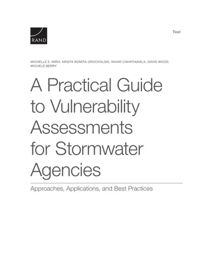 A Practical Guide to Vulnerability Assessments for Stormwater Agencies: Approaches, Applications, and Best Practices封面