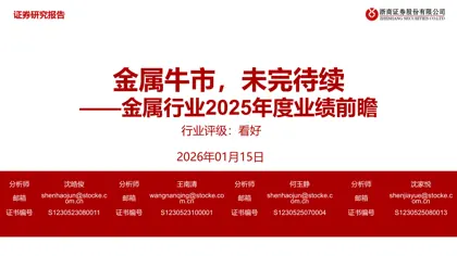 金属牛市，未完待续 ——金属行业2025年度业绩前瞻封面