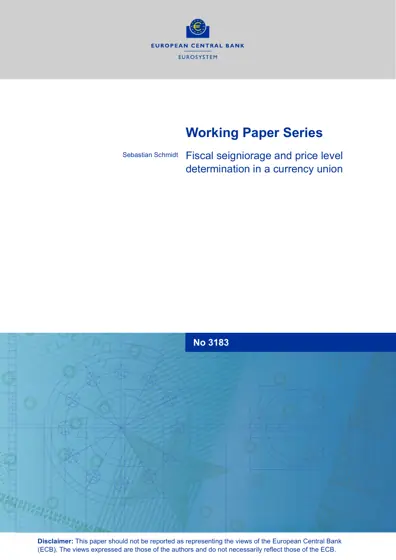 Fiscal seigniorage and price level determination in a currency union封面