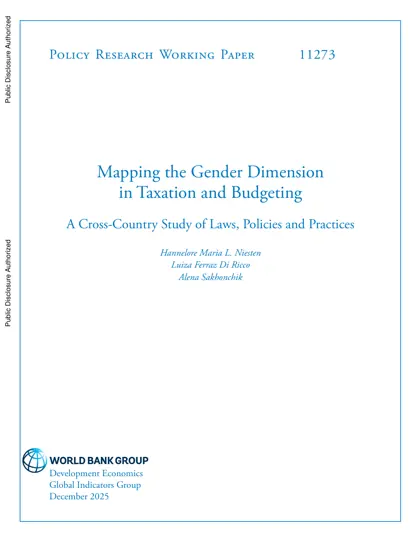 Mapping the Gender Dimension in Taxation and Budgeting: A Cross-Country Study of Laws, Policies and Practices封面