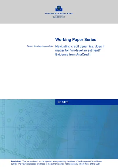 Navigating credit dynamics: does it matter for firm-level investment? Evidence from AnaCredit封面