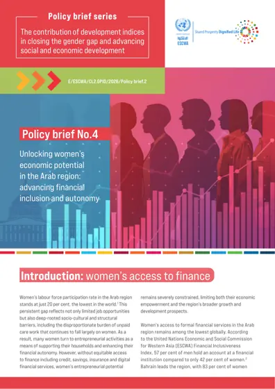 Unlocking women’s economic potential in the Arab region: advancing financial inclusion and autonomy封面