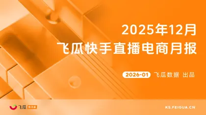 2025年12月飞瓜快手直播电商月报封面