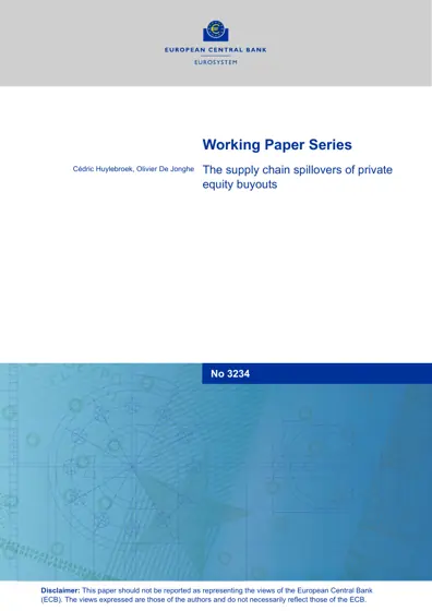 The supply chain spillovers of private equity buyouts封面