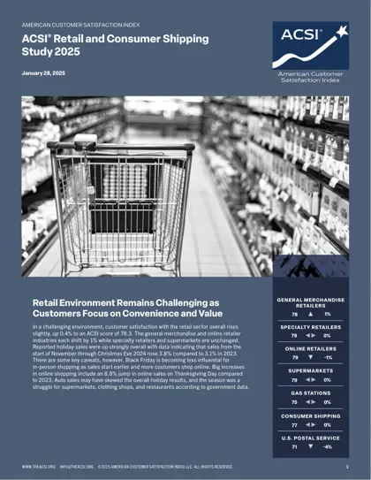 ACSI Retail and Consumer Shipping Study 2025封面