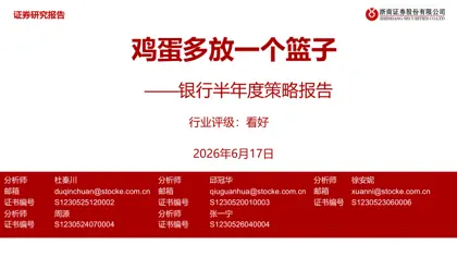 鸡蛋多放一个篮子——银行半年度策略报告封面