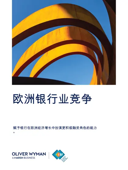 欧洲银行业竞争:赋予银行在欧洲经济增长中扮演更积极融资角色的能力封面