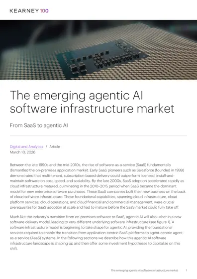 The emerging agentic AI software infrastructure market封面
