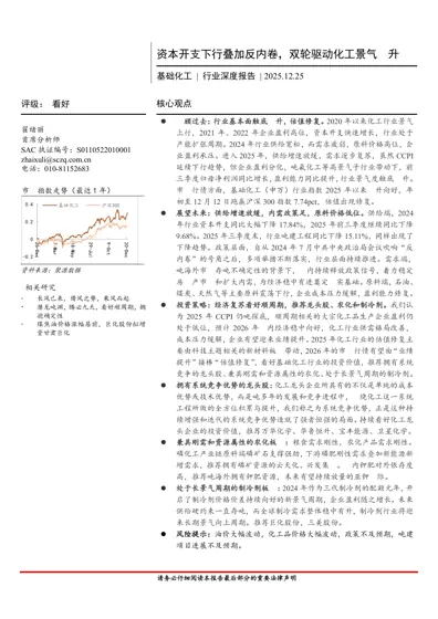 资本开支下行叠加反内卷，双轮驱动化工景气回升封面