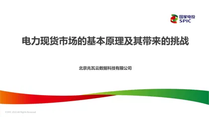 电力现货市场的基本原理及其带来的挑战封面