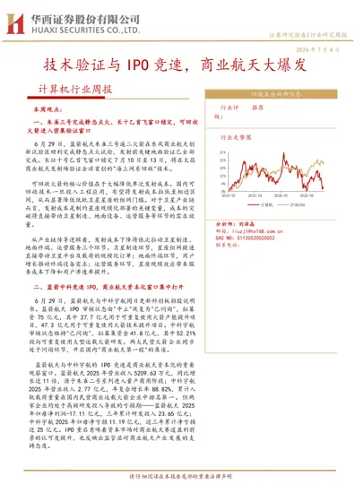 技术验证与IPO 竞速，商业航天大爆发封面