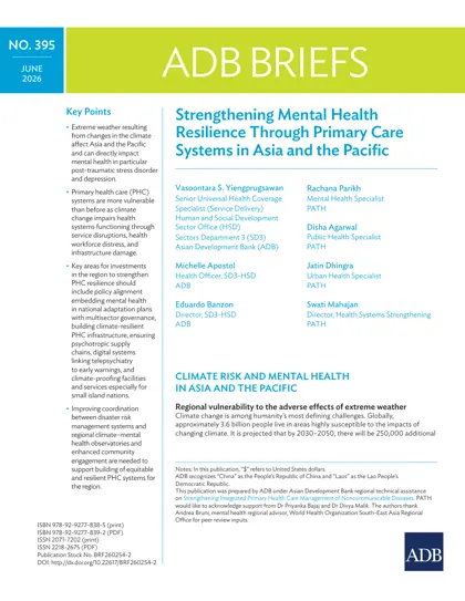 Strengthening Mental Health Resilience Through Primary Care Systems in Asia and the Pacific封面