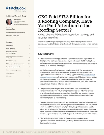 QXO Paid $17.3 Billion for a Roofing Company. Have You Paid Attention to the Roofing Sector?封面