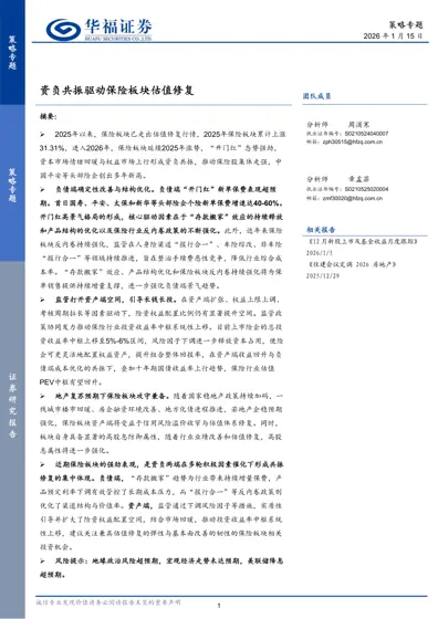 资负共振驱动保险板块估值修复封面