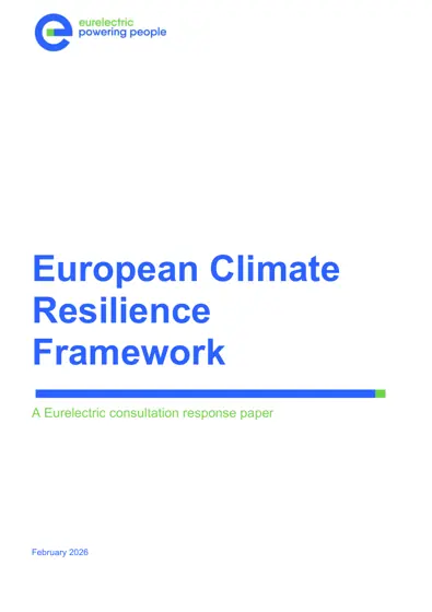 European Climate Resilience Framework - A Eurelectric consultation response paper封面