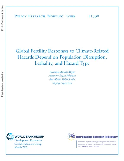 Global Fertility Responses to Climate-Related Hazards Depend on Population Disruption, Lethality, and Hazard Type封面