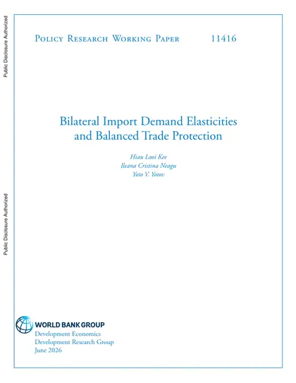 Bilateral Import Demand Elasticities and Balanced Trade Protection封面
