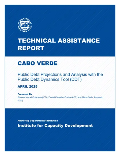 CABO VERDE Public Debt Projections and Analysis with the Public Debt Dynamics Tool (DDT)封面