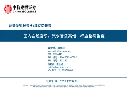 国内在线音乐:汽水音乐高增,行业格局生变封面
