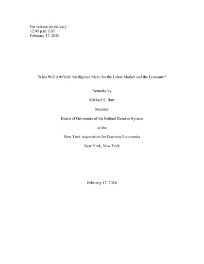 What Will Artificial Intelligence Mean for the Labor Market and the Economy?封面