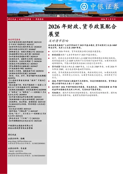 2026年财政、货币政策配合展望及对债市影响封面