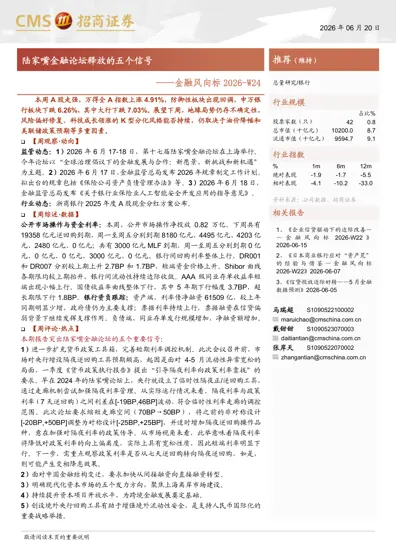 金融风向标2026-W24封面