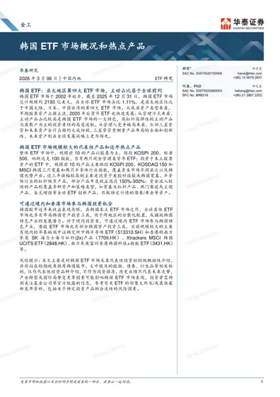 韩国ETF市场概况和热点产品封面