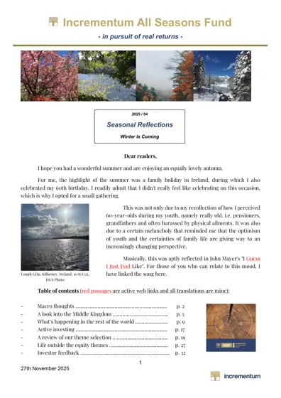 Seasonal Reflections: Winter Is Coming封面