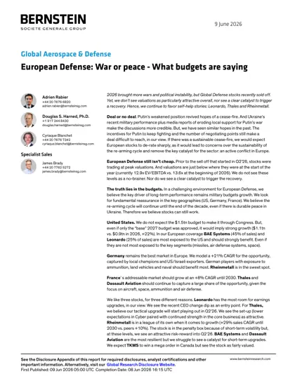 European Defense: War or peace - What budgets are saying封面