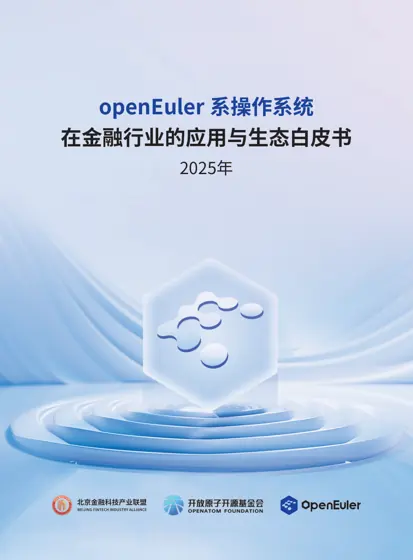 openEuler 系操作系统在金融行业的应用与生态白皮书（2025年）封面