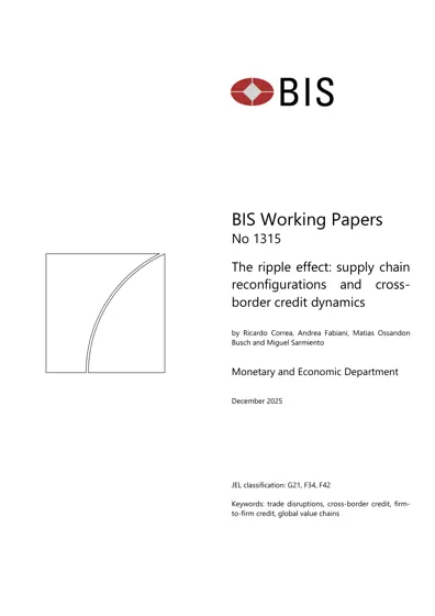 The ripple effect: supply chain reconfigurations and cross-border credit dynamics封面