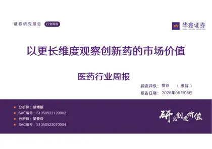 医药行业周报封面